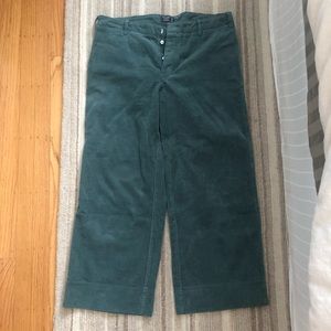 Wide Leg Corduroy Ankle Pants
